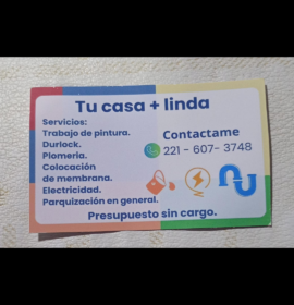 Electricista,plomería, pintura