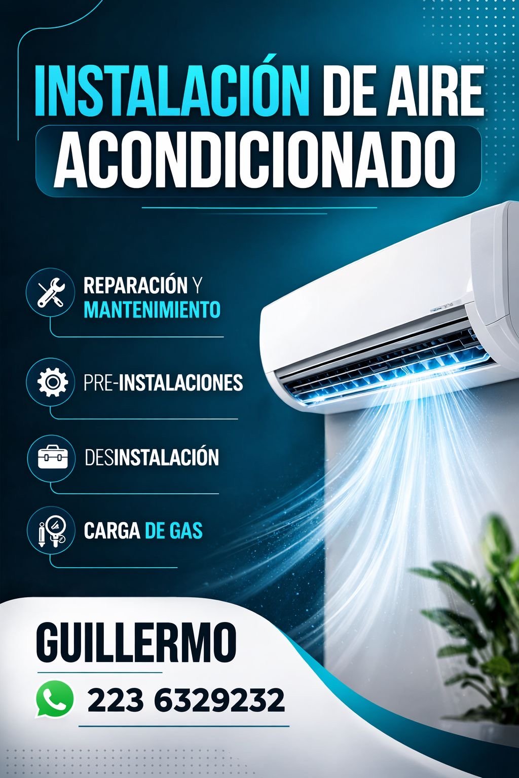 Instalación/mantenimiento de aires acondicionados