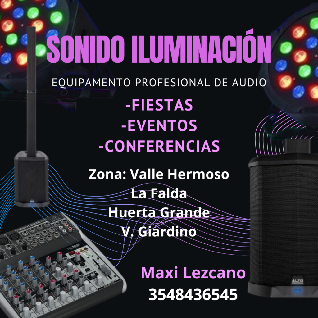 Sonido, luces, estudio de grabaci