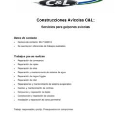 Albañilería y construcción avicola