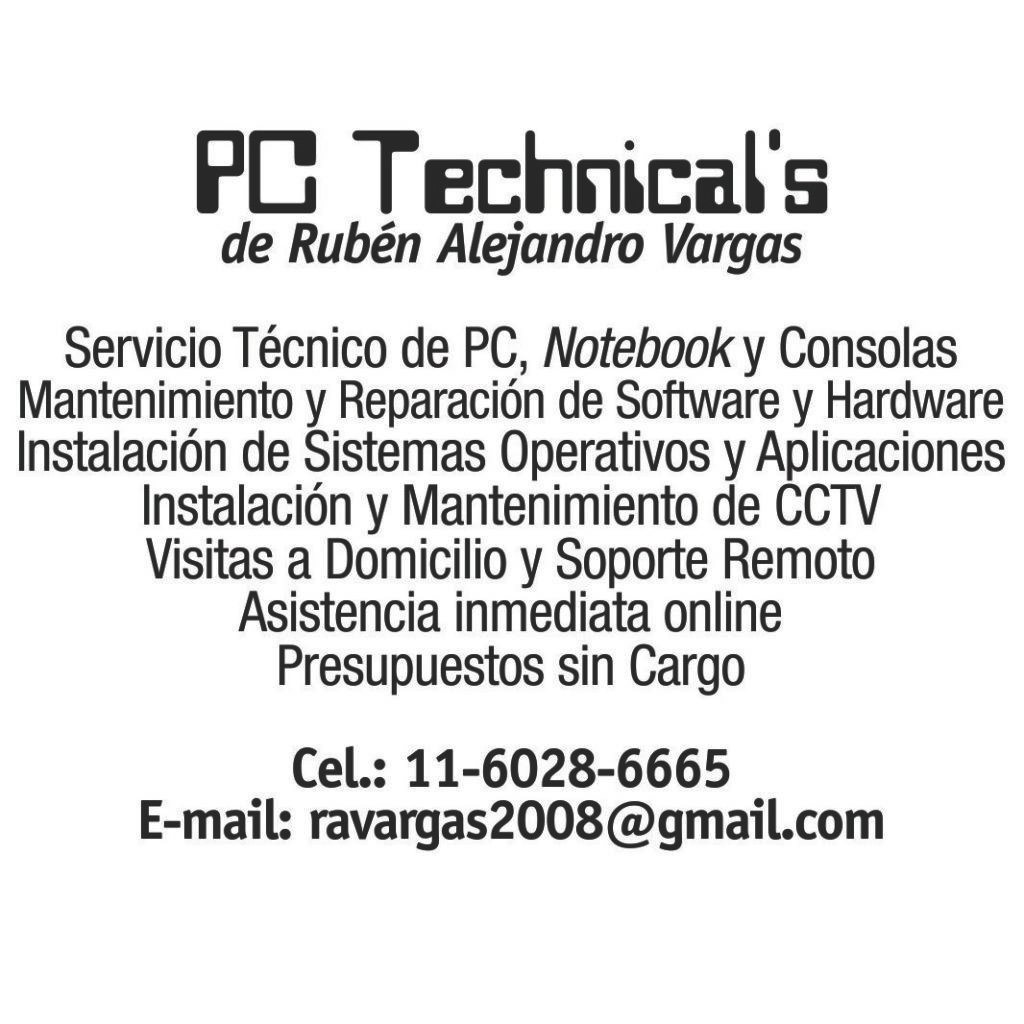 servicio tecnico de pc, notebook