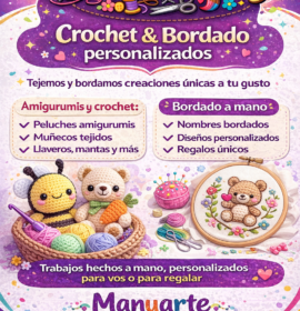 Crochet y bordado (personalizados)