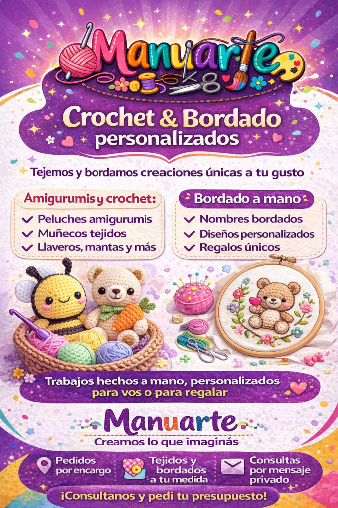 Crochet y bordado (personalizados