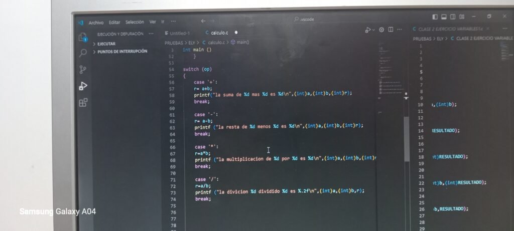 Programacion c++, phyton, java