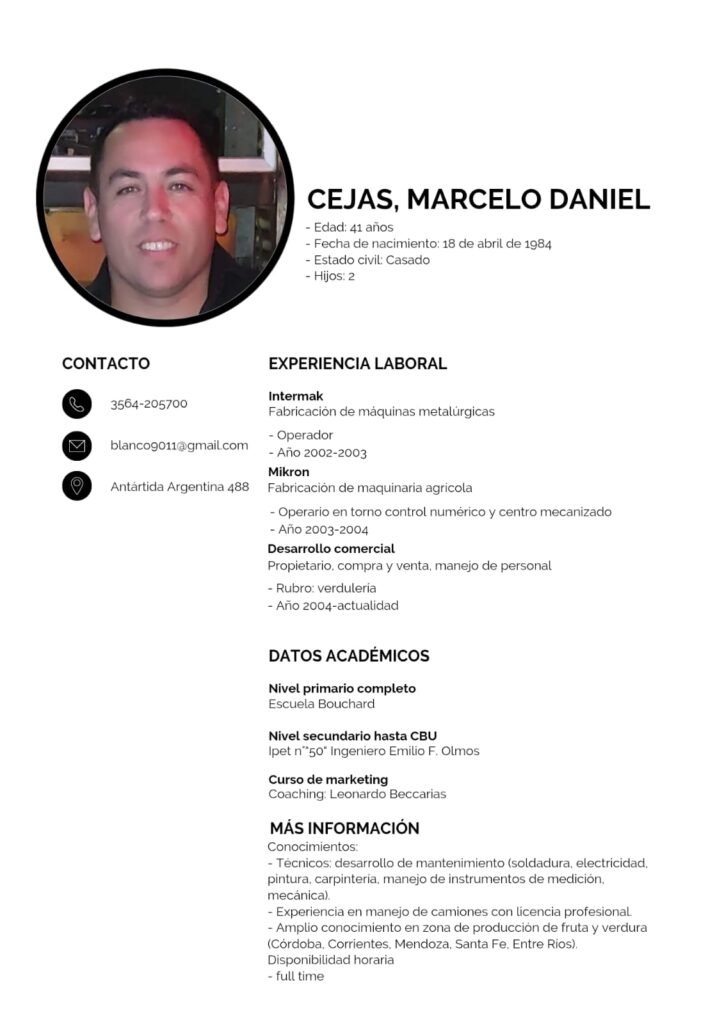 Electricista, soldador, mecánico