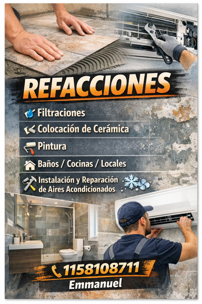 Refacciones, Reparaciones del Hogar, Aires acondicionados