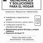 Arreglos de TV y electrónica, e Instalaciones eléctricas domiciliarias
