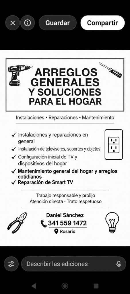 Arreglos de TV y electrónica, e I