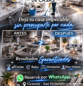 Cuidado de niños, mascotas y limpieza de casas