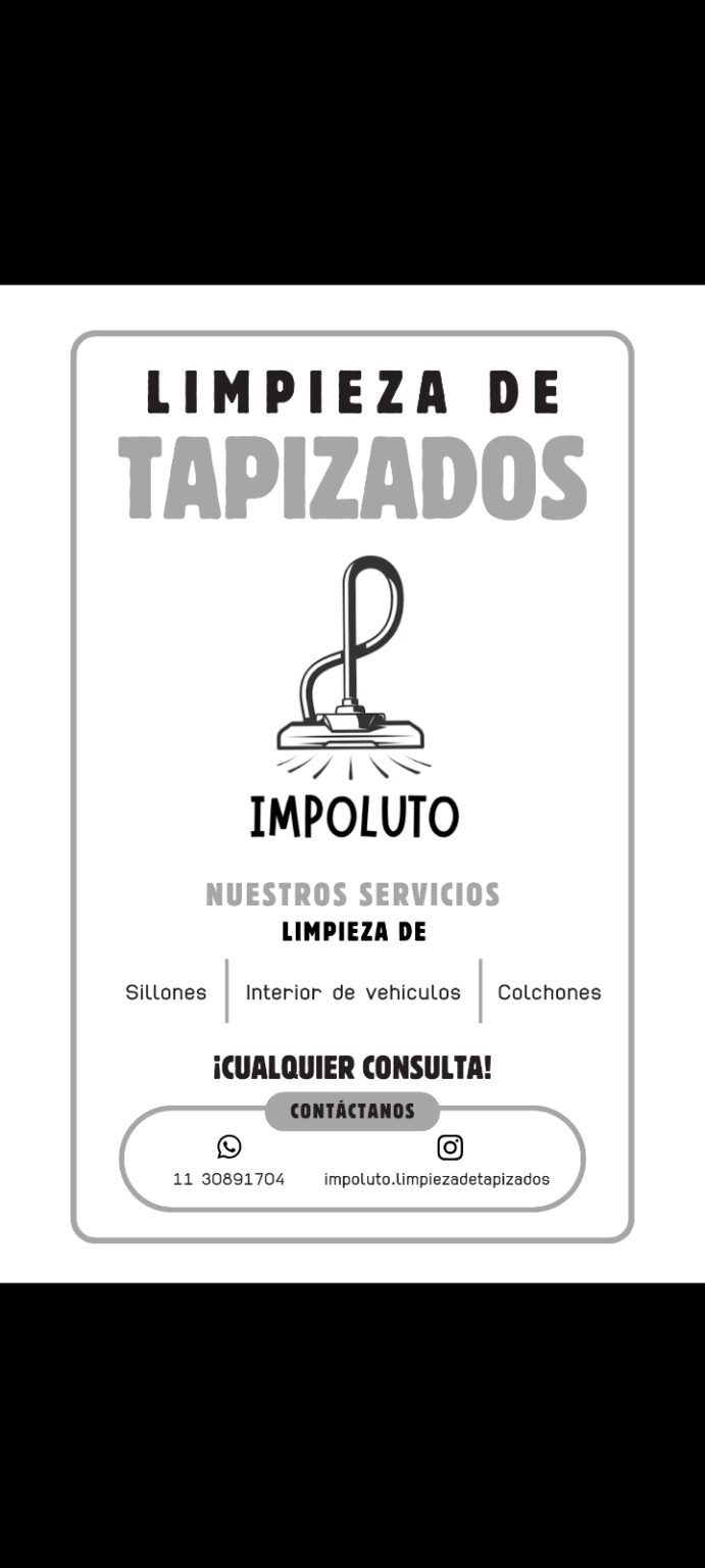Impoluto/limpieza de tapizados