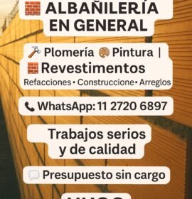Albañilería en general