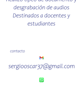 Tipeo y transcripción de documentos.