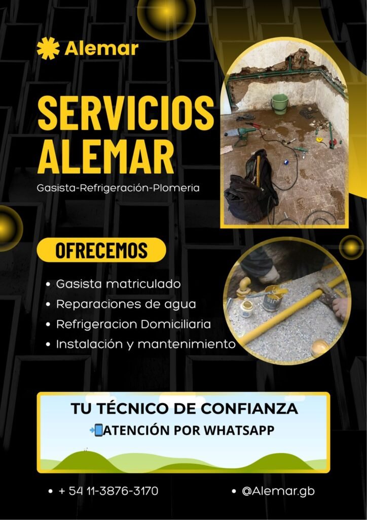 Gasista matriculado y plomeria