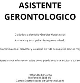 Asistente gerontológico-cuidados de adultos mayores-