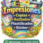 Impreciones/fotocopias/Anillados/Vinilos/Tang
