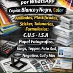 Impreciones/fotocopias/Anillados/Vinilos/Tang