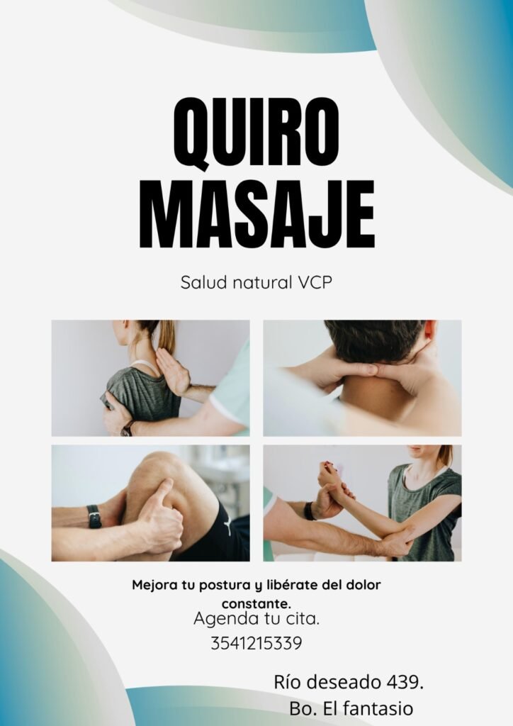 Quiromasaje, laserterapia, protocolo ortomolecular