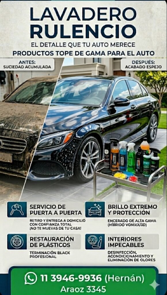 Lavadero de autos artesanal