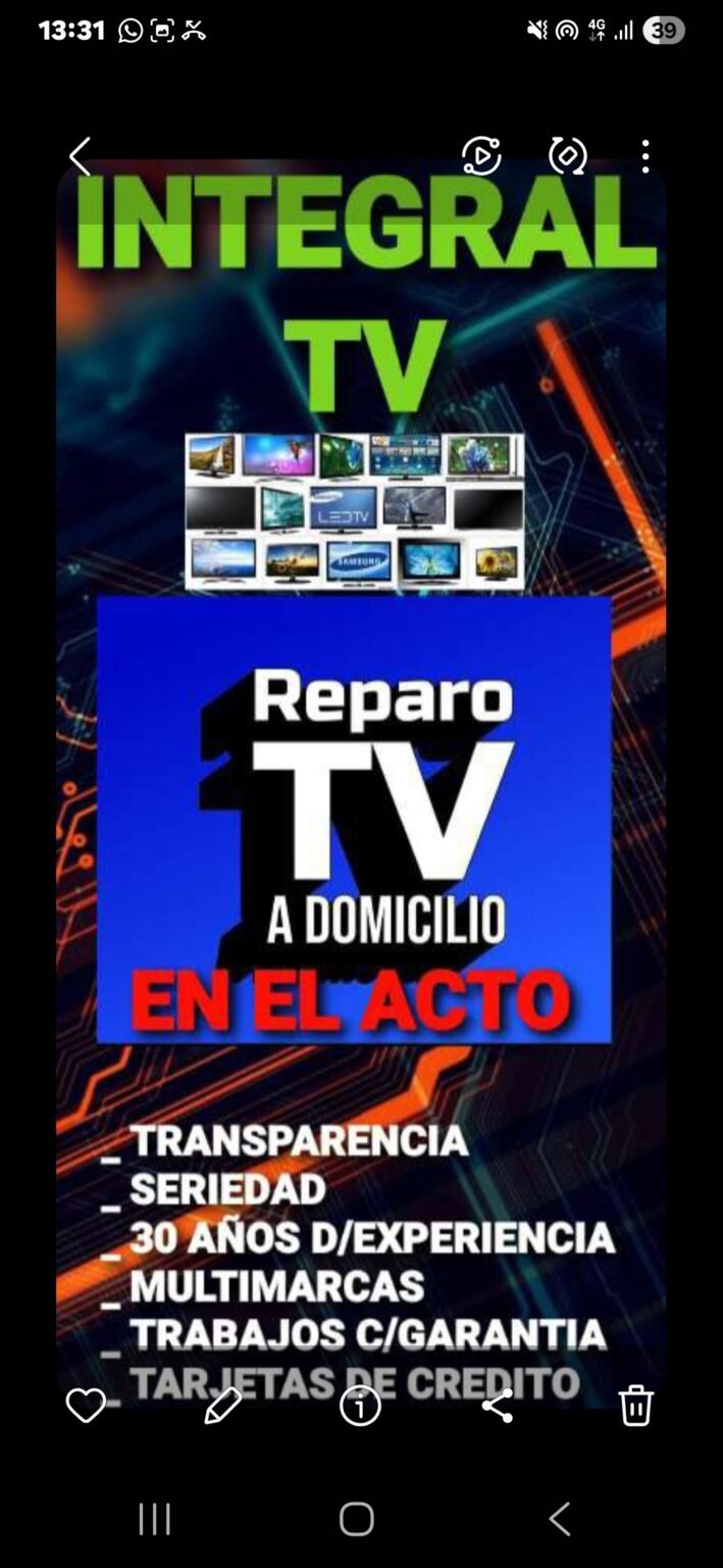 REPARACIÓN INTEGRAL DE TELEVISORE