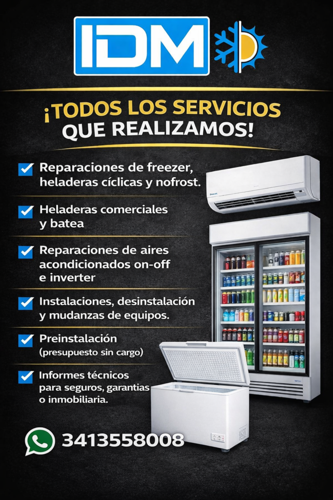 Reparación aire acondicionado y heladeras
