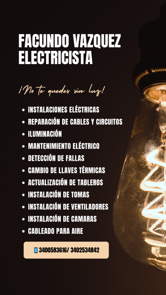 Electricidad domiciliaria y comer