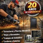 Herrería en general, techos de galerías y cocheras
