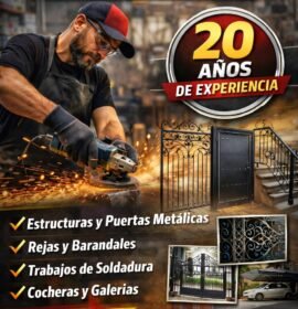Herrería en general, techos de galerías y cocheras
