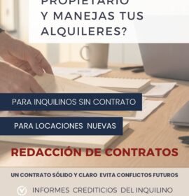 Inmobiliaria. Contratos, tasaciones, administración