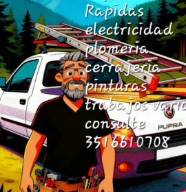 Service en gral electricidad cerrajeria plomeria fletes