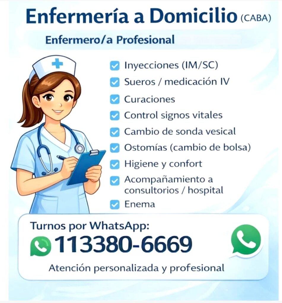 Enfermería a Domicilio desde $15