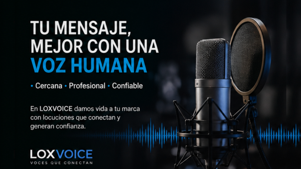 Voz humana para comunicar tus productos/servicios