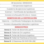 Entrenamiento en logística para personas con o sin trabajo
