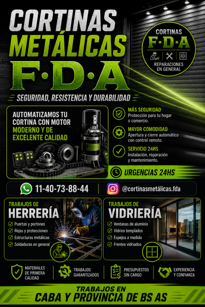 Cortinas metálicas, Herrería, vid