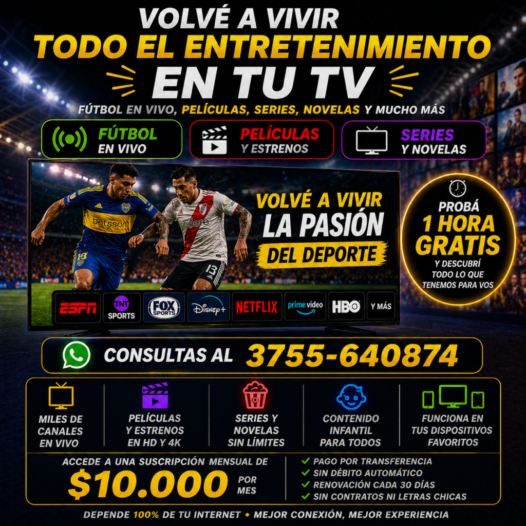 Tv, pack fútbol, series, película