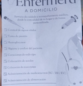 Enfermeria y cuidados domiciliarios