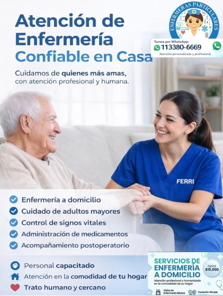 Enfermería a Domicilio desde $15