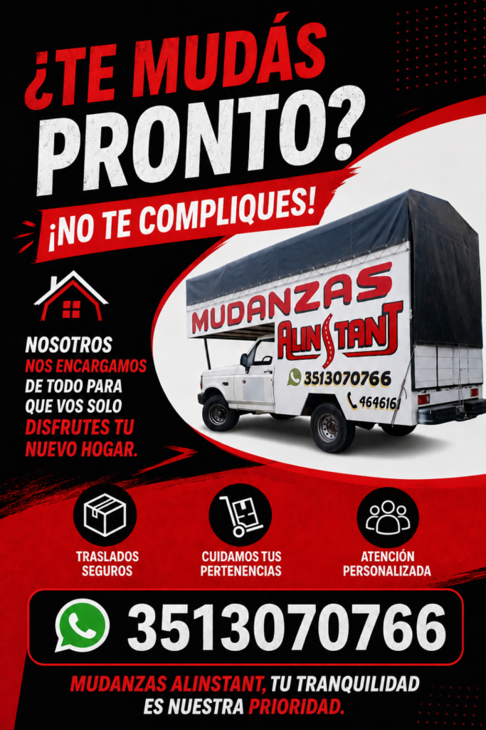 Servicio de mudanzas 3513070766