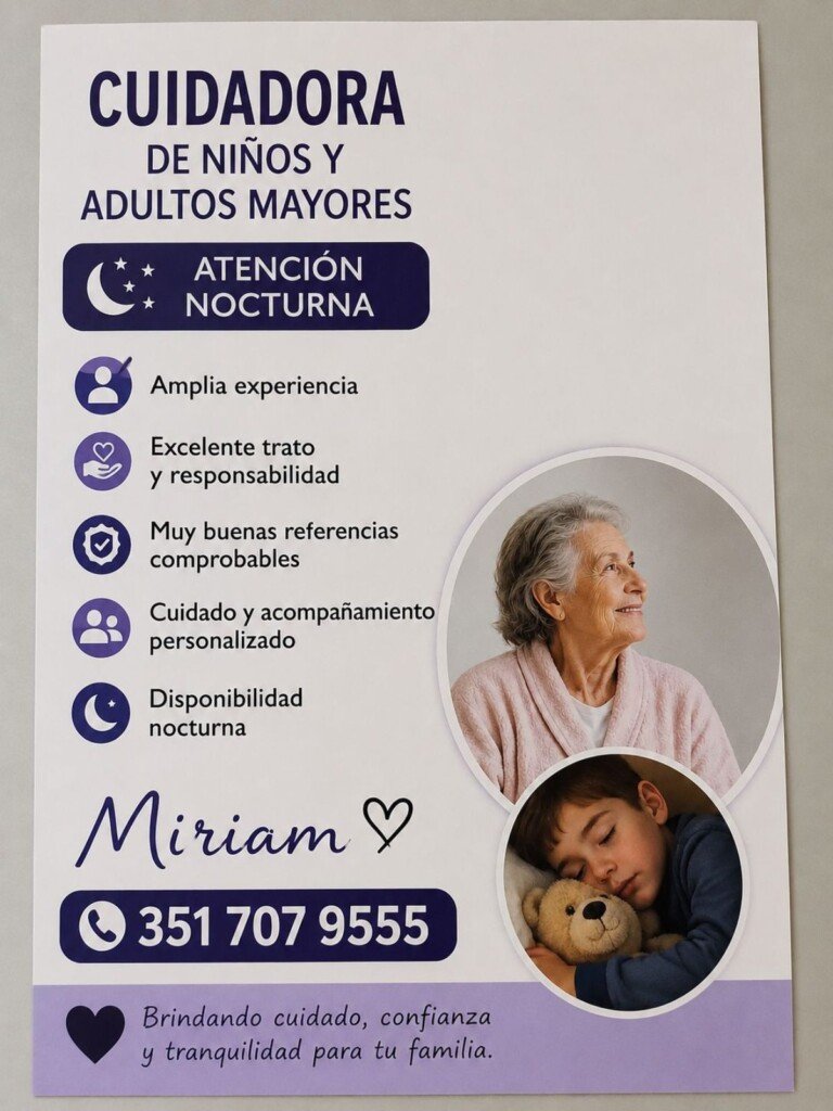 Cuido niños y ancianos