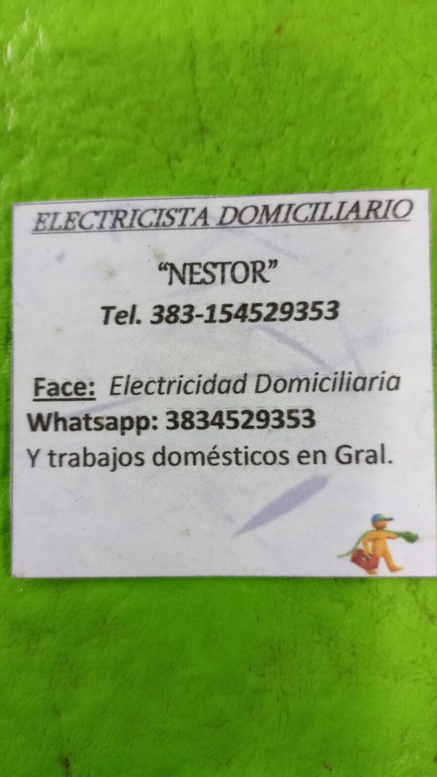 Electricista y trabajo gral.