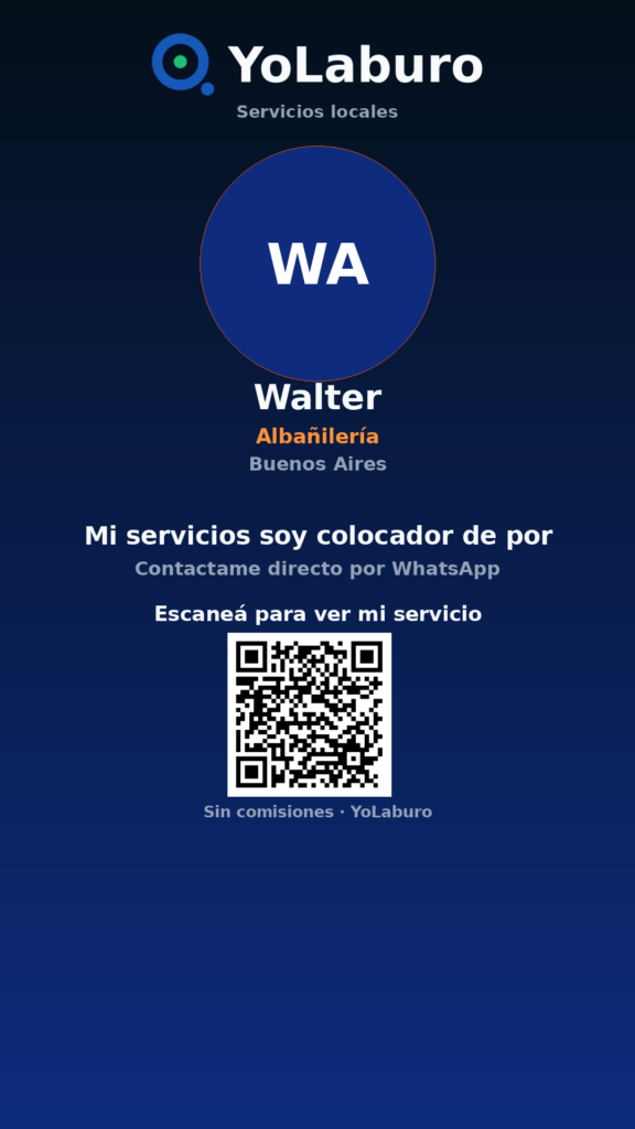 Mi servicios soy colocador de por