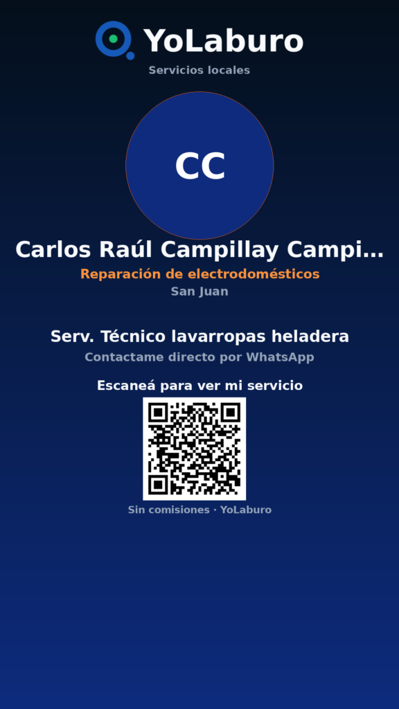 Serv. Técnico lavarropas heladera