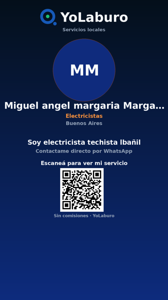 Soy electricista techista lbañil