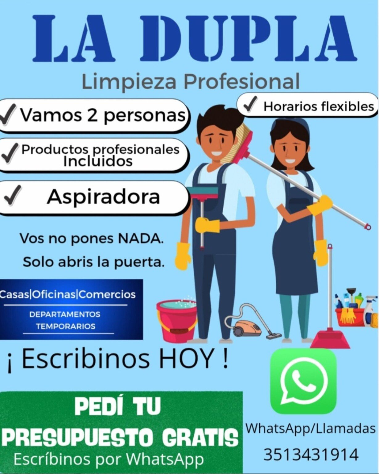 Limpieza por hora-Responsable