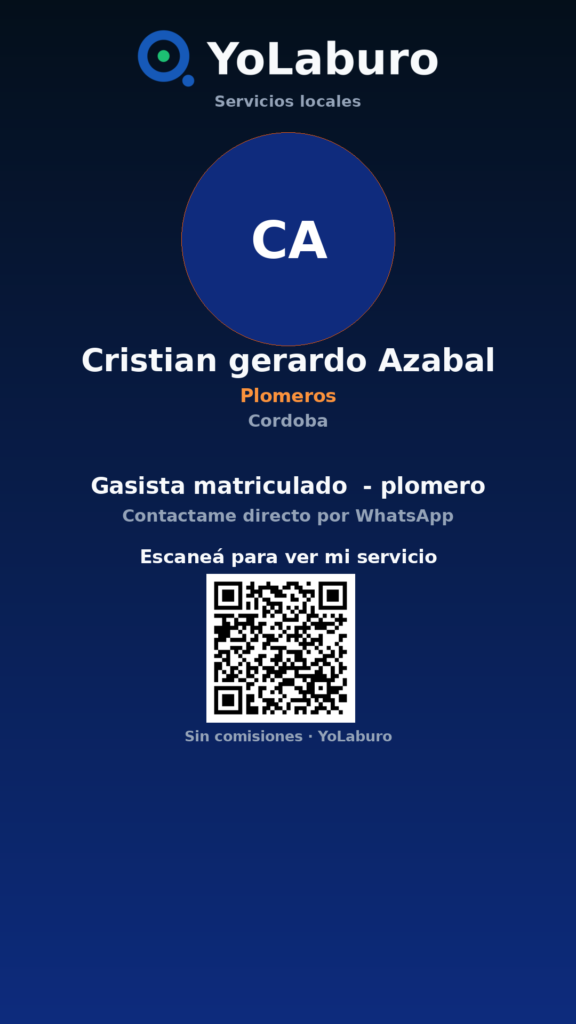 Gasista matriculado  – plomero