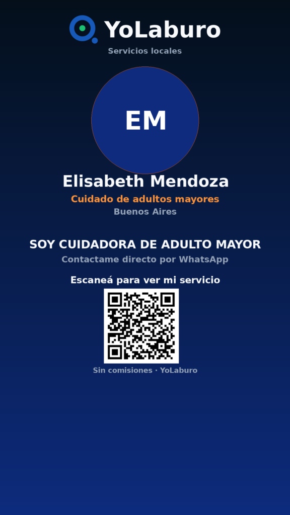 SOY CUIDADORA DE ADULTO MAYOR