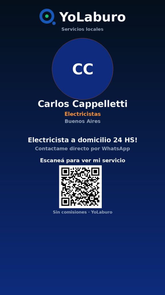 Electricista a domicilio 24 HS!