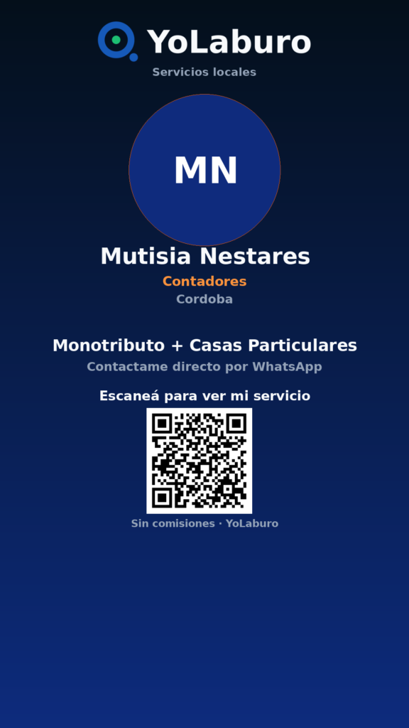Monotributo + Casas Particulares