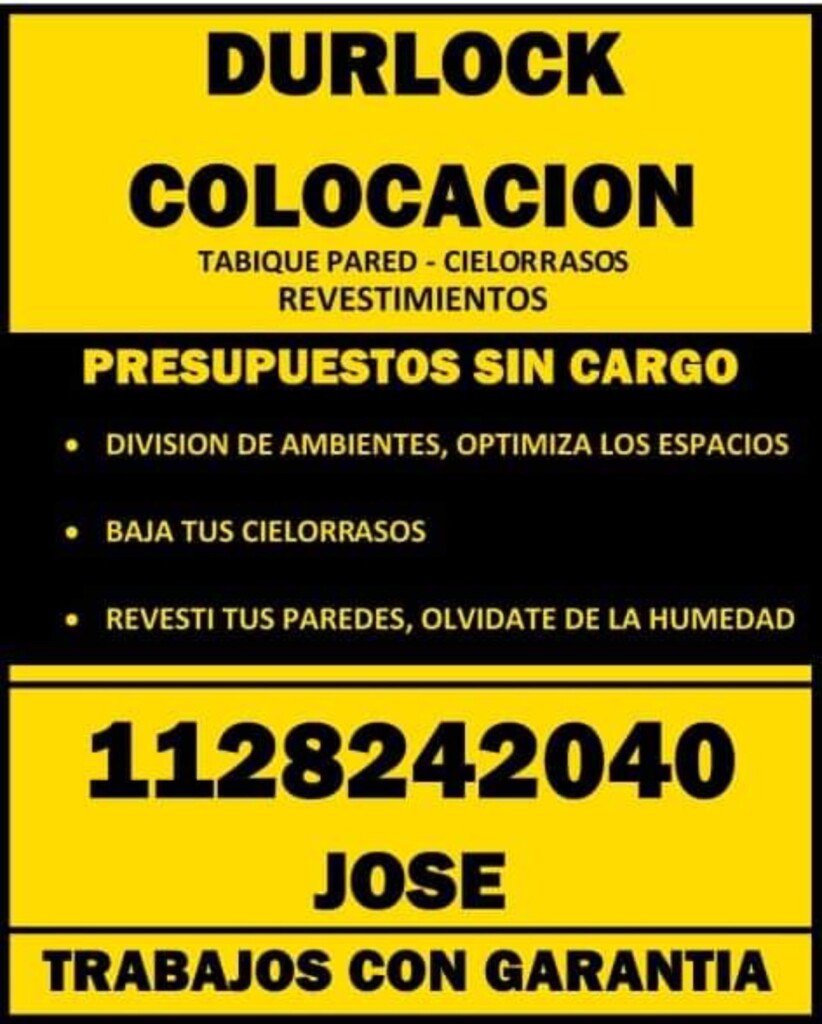 Durlock, construcción en seco, pi