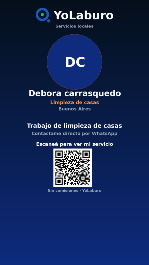 Trabajo de limpieza de casas